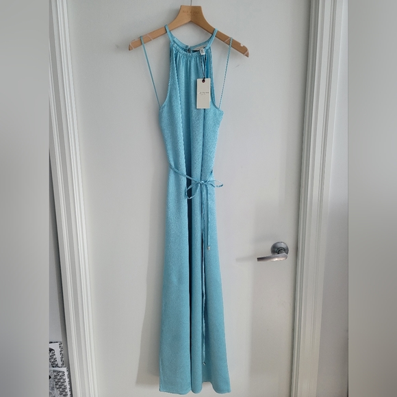 NEW Ted Baker Roxieyy Halterneck Midaxi Dress Blue Sz XS - Picture 11 of 12